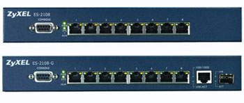 zyxel ES-2108 series front panel